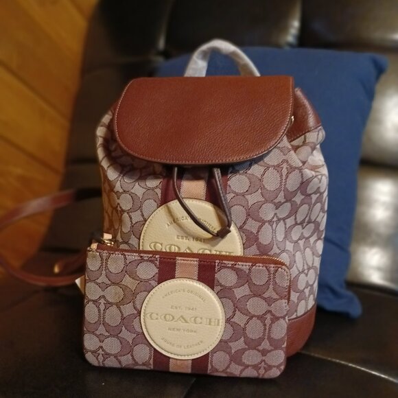Coach Signature Dempsey Backpack & Wallet NWT - Picture 8 of 13